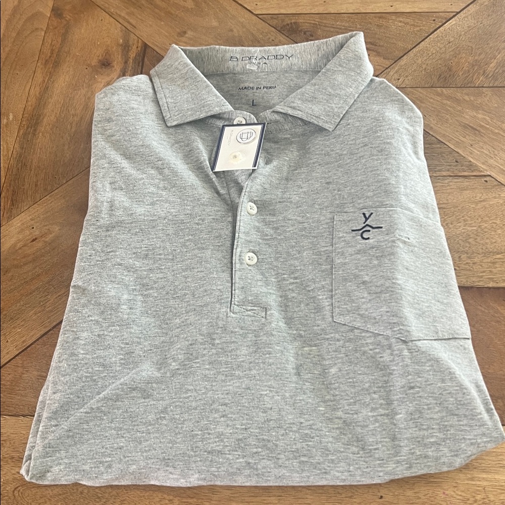 YCC Gray Long Sleeve Polo Shirt